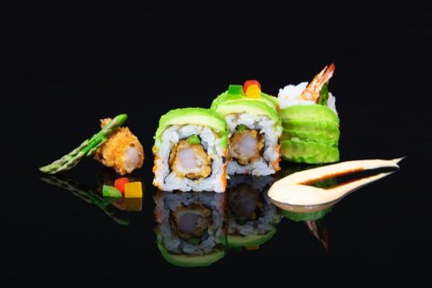 Alga nori, también en el Dragón de arroz de Miss Sushi